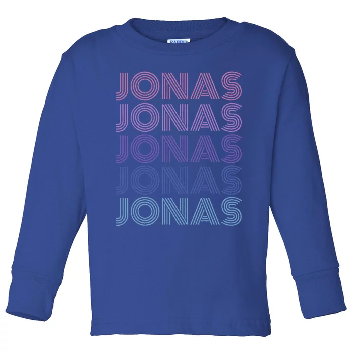 Retro Vintage Purple Jonas Toddler Long Sleeve Shirt