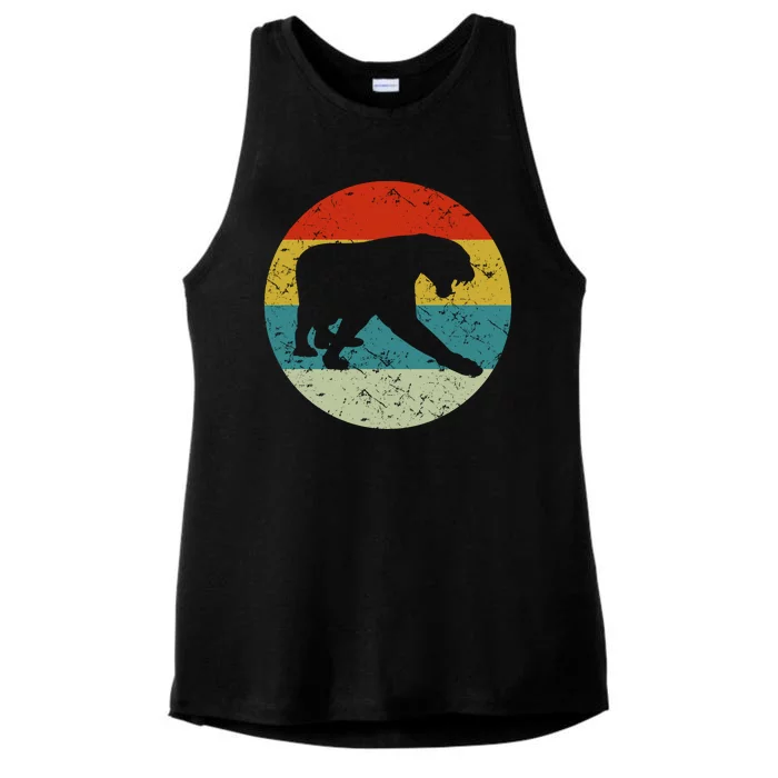 Retro Vintage Panther Ladies Tri-Blend Wicking Tank