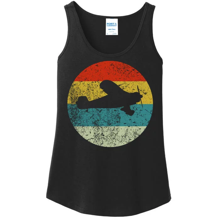 Retro Vintage Plane Ladies Essential Tank