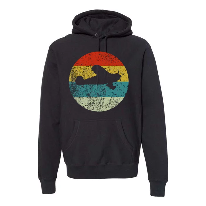 Retro Vintage Plane Premium Hoodie