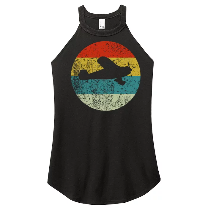 Retro Vintage Plane Women’s Perfect Tri Rocker Tank