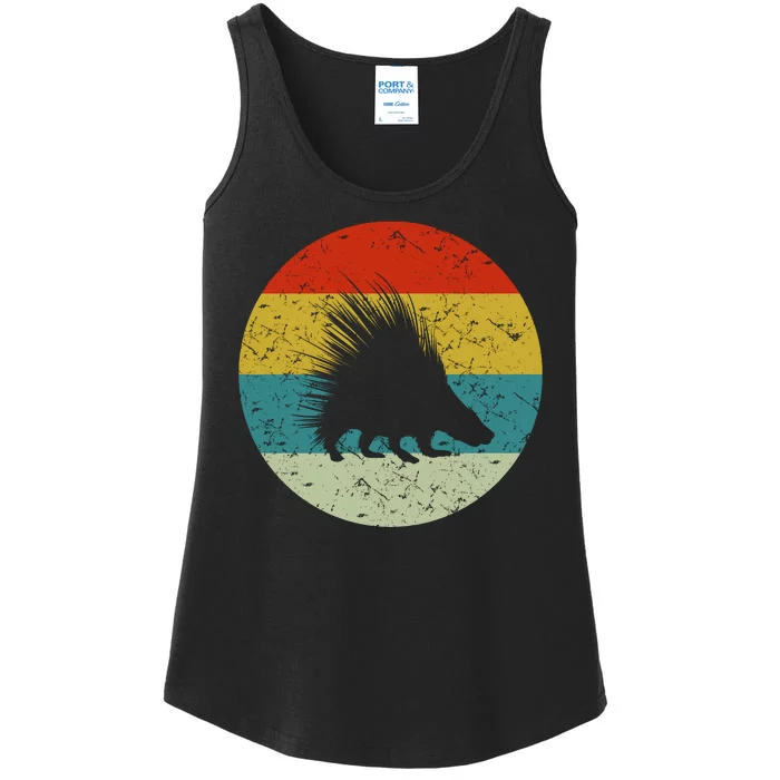 Retro Vintage Porcupine Ladies Essential Tank