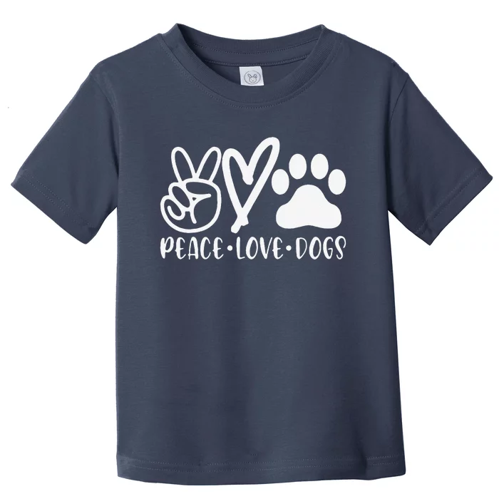 Retro Vintage Peace Love Dog Funny Dog Lover Gifts Toddler T-Shirt