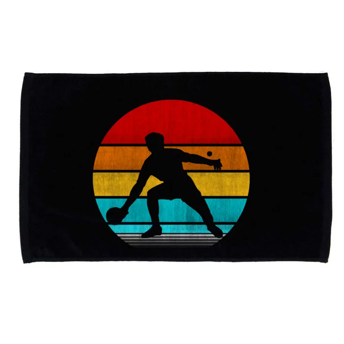 Retro Vintage Ping Pong Microfiber Hand Towel