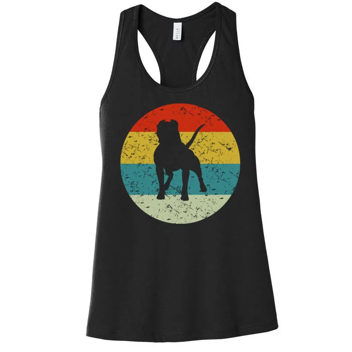 Retro Vintage Pitbull Women's Racerback Tank