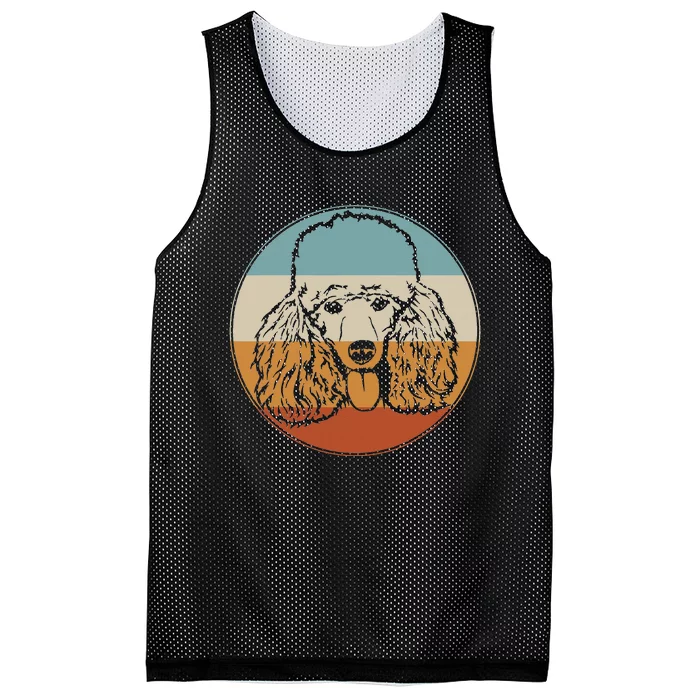 Retro Vintage Poodle Design for Puppy Lover Dog Rescue Mesh Reversible Basketball Jersey Tank