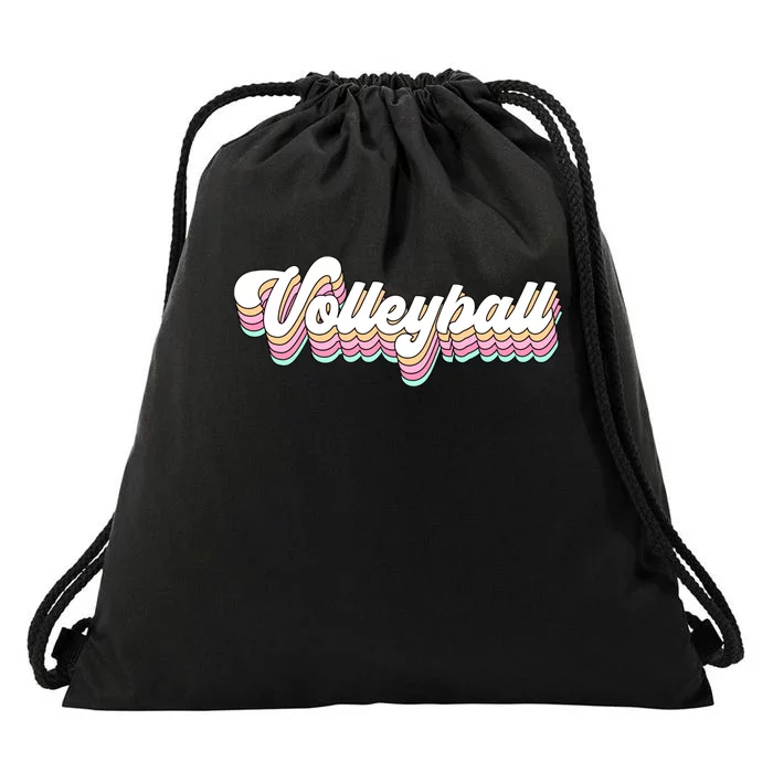 Retro Volleyball Pastel Aesthetic for Teen Girl Wo Drawstring Bag