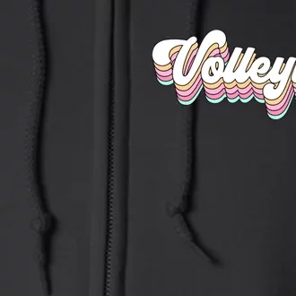 Retro Volleyball Pastel Aesthetic for Teen Girl Wo Full Zip Hoodie