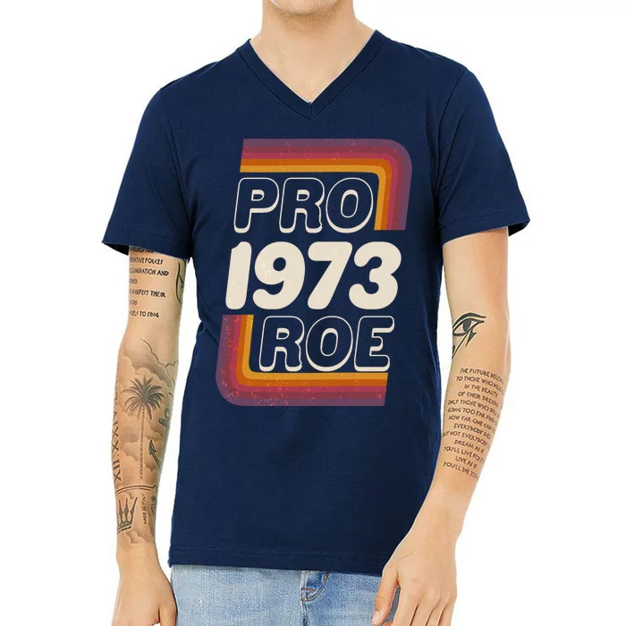 Retro VIntage Pro Roe 1973 V-Neck T-Shirt