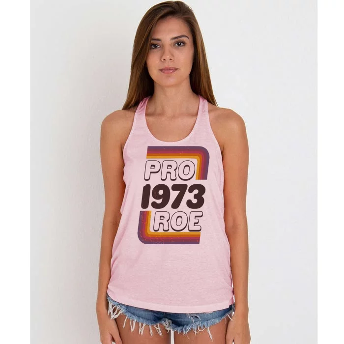 Retro VIntage Pro Roe 1973 Women's Knotted Racerback Tank