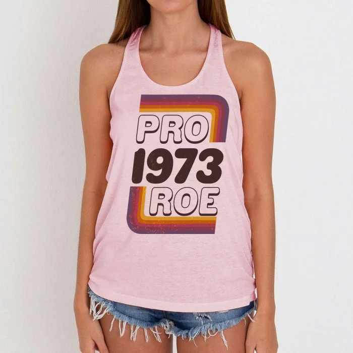 Retro VIntage Pro Roe 1973 Women's Knotted Racerback Tank