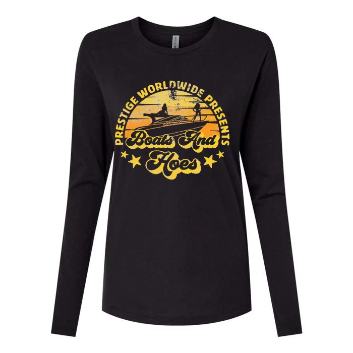 Retro Vintage Prestige Worldwide Boats And Hoes Womens Cotton Relaxed Long Sleeve T-Shirt