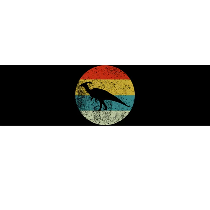 Retro Vintage Parasaurolophus Bumper Sticker