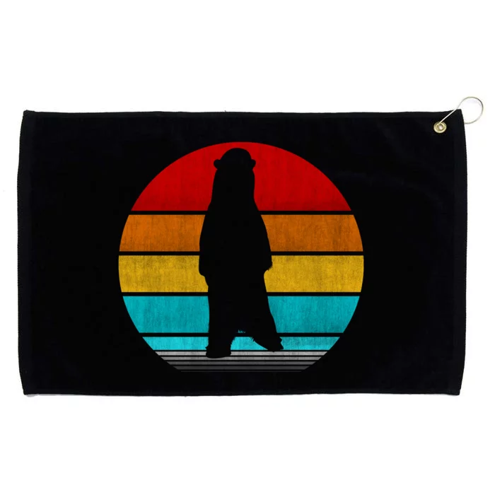 Retro Vintage Polar Bear Grommeted Golf Towel