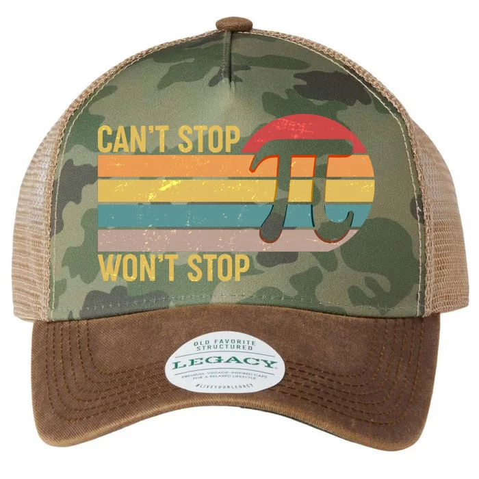 Retro Vintage Pi Day 314 Can't Stop Won't Stop Legacy Tie Dye Trucker Hat