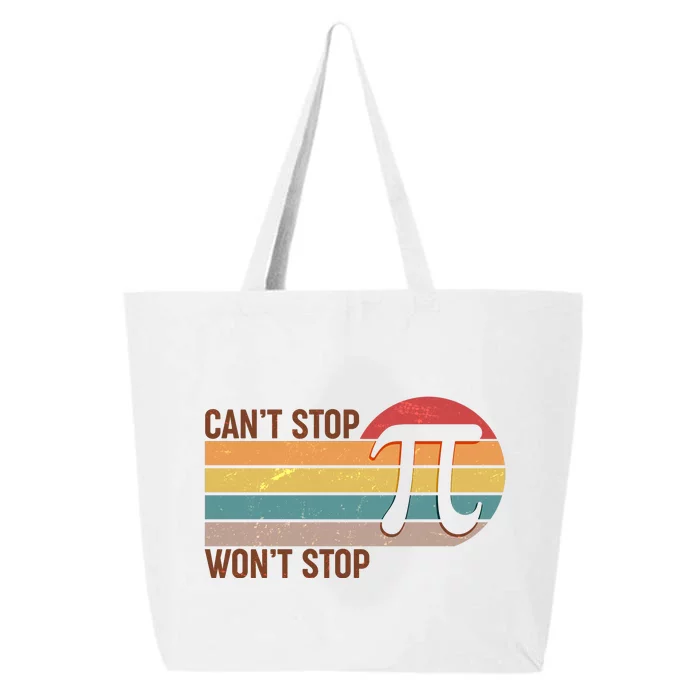 Retro Vintage Pi Day 314 Can't Stop Won't Stop 25L Jumbo Tote