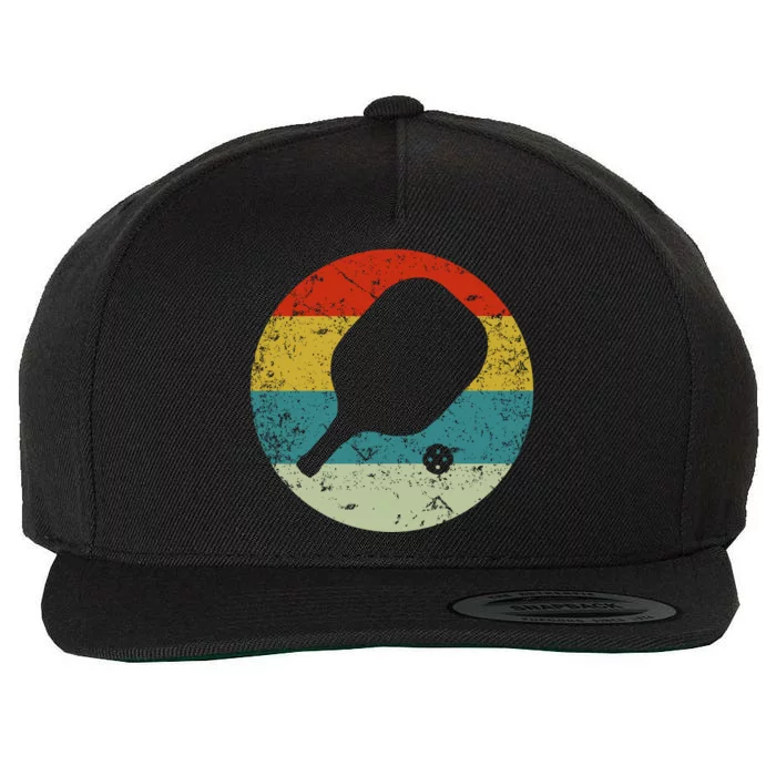 Retro Vintage Pickleball Wool Snapback Cap