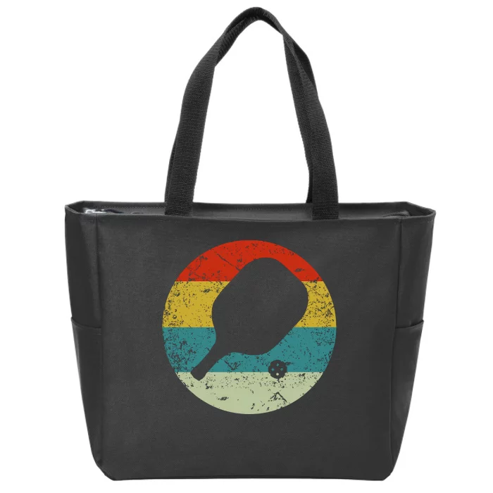 Retro Vintage Pickleball Zip Tote Bag