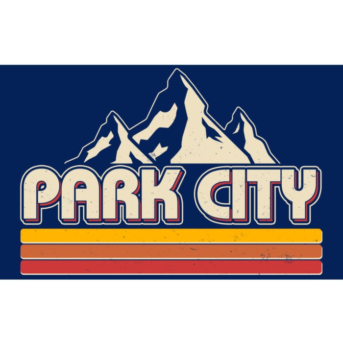 Retro Vintage Park City Utah Mountain Logo Bumper Sticker