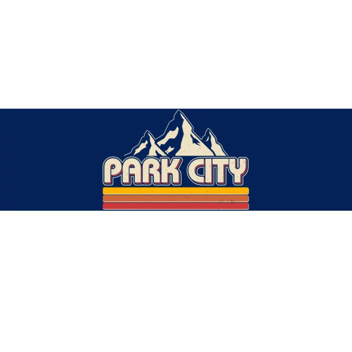 Retro Vintage Park City Utah Mountain Logo Bumper Sticker