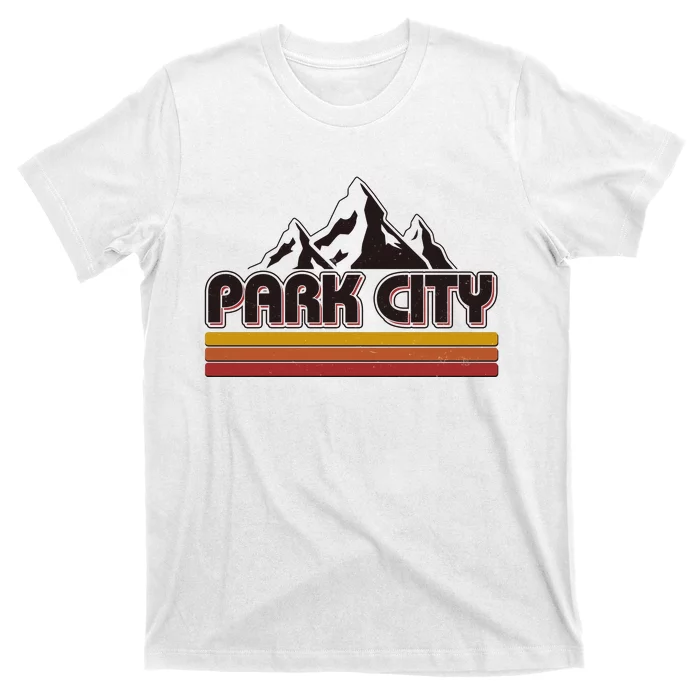 Retro Vintage Park City Utah Mountain Logo T-Shirt