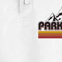 Retro Vintage Park City Utah Mountain Logo Dry Zone Grid Performance Polo