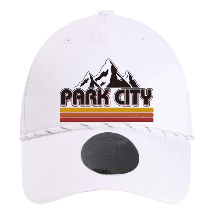 Retro Vintage Park City Utah Mountain Logo Performance The Dyno Cap