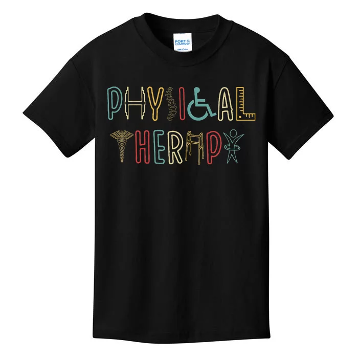 Retro Vintage Physical Therapy Funny Physical Therapist Kids T-Shirt