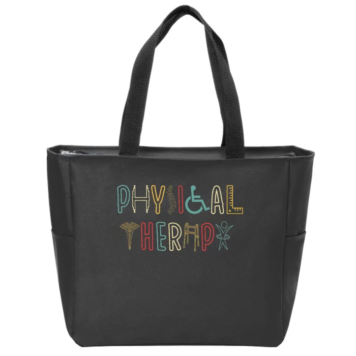 Retro Vintage Physical Therapy Funny Physical Therapist Zip Tote Bag