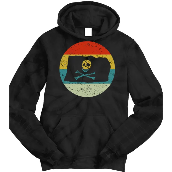 Retro Vintage Pirate Flag Tie Dye Hoodie