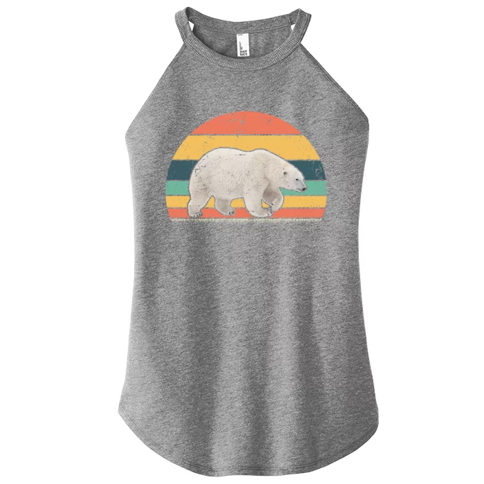 Retro Vintage Polar Bear Animal Lover Zookeeper Gift Women’s Perfect Tri Rocker Tank