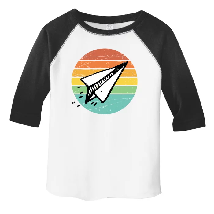 Retro Vintage Paper Airplane Lover Aviation Day Gift Ideas Meaningful Gift Toddler Fine Jersey T-Shirt