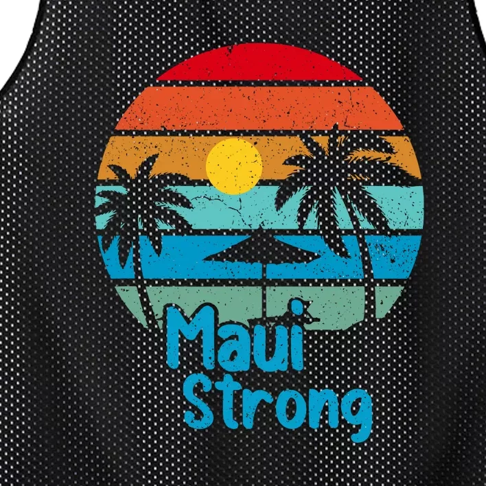 Retro Vintage Pray For Maui Hawaii Strong Wildfire Gift Mesh Reversible Basketball Jersey Tank