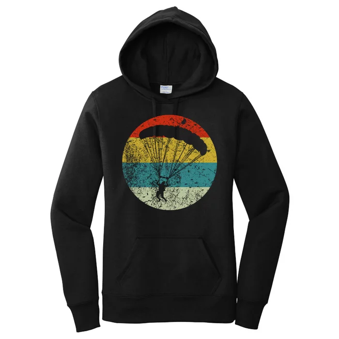 Retro Vintage Parachuting Women's Pullover Hoodie