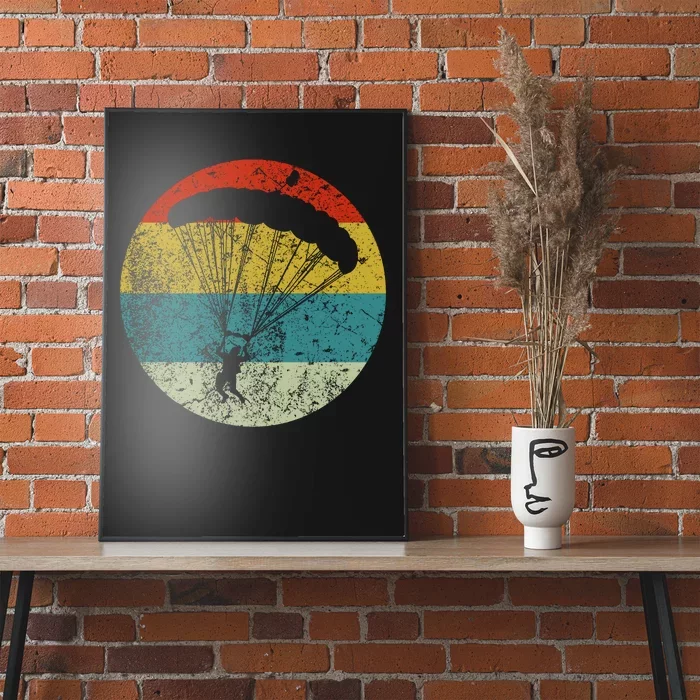 Retro Vintage Parachuting Poster