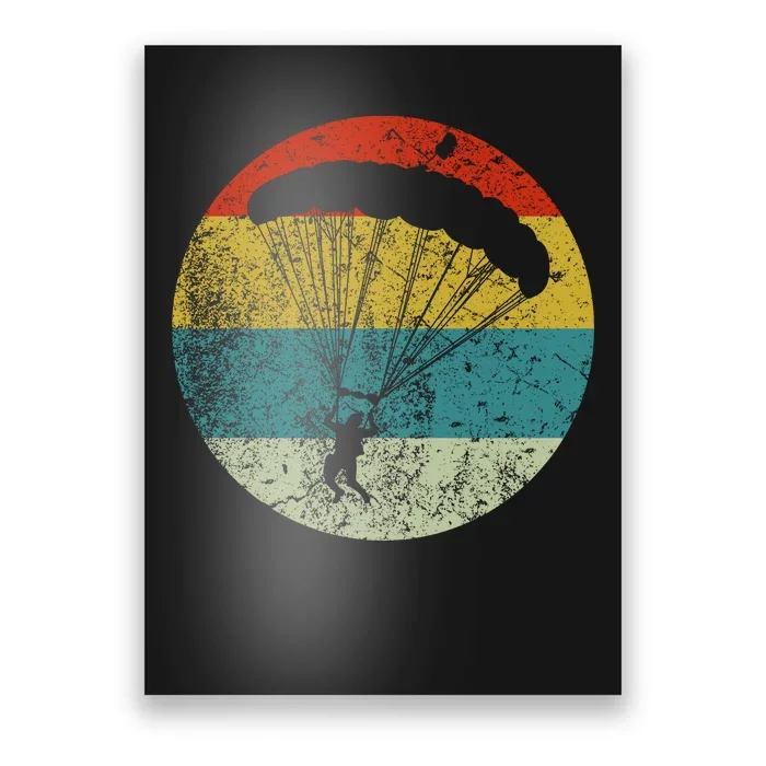 Retro Vintage Parachuting Poster