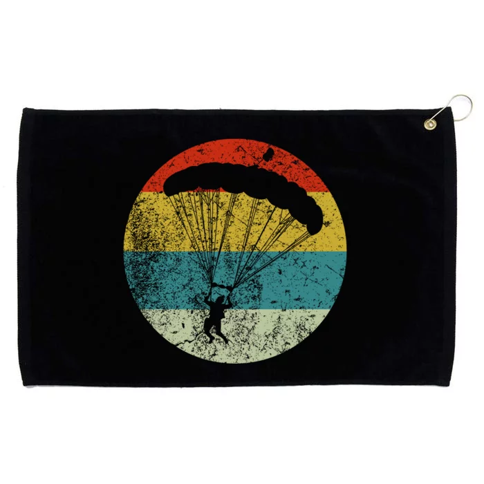 Retro Vintage Parachuting Grommeted Golf Towel