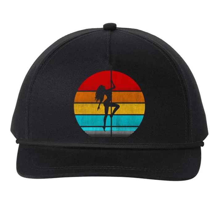 Retro Vintage Pole Dancer Snapback Five-Panel Rope Hat