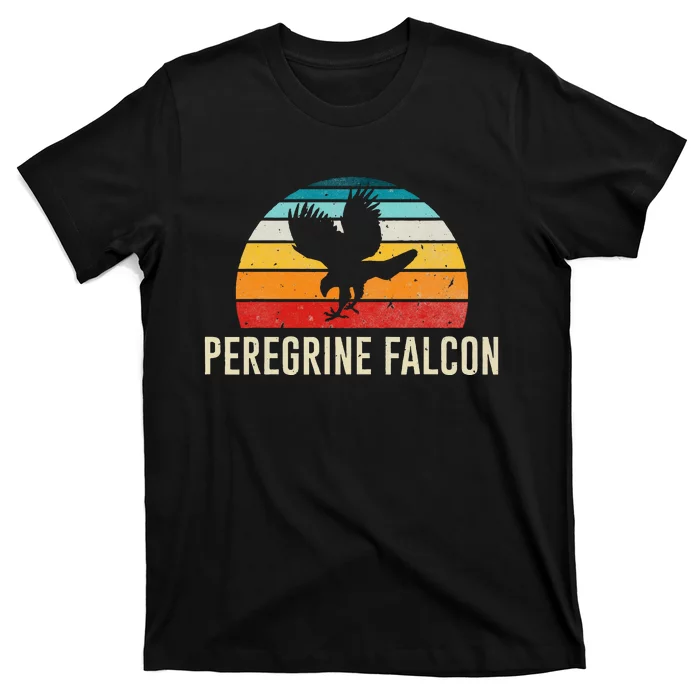 Retro Vintage Peregrine Falcon Sunset Classic 80s Style Gift T-Shirt