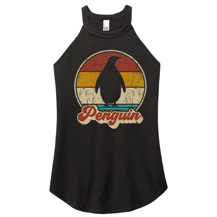 Retro Vintage Penguin Funny Penguin Lover Women’s Perfect Tri Rocker Tank