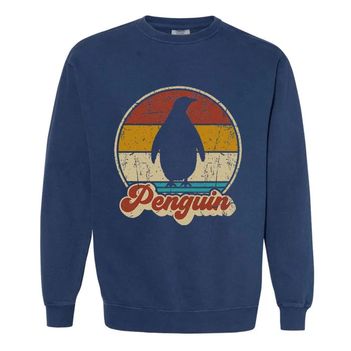 Retro Vintage Penguin Funny Penguin Lover Garment-Dyed Sweatshirt