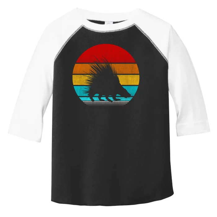 Retro Vintage Porcupine Toddler Fine Jersey T-Shirt