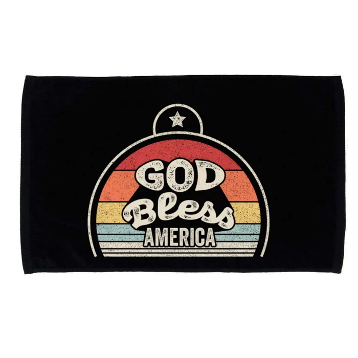 Retro Vintage Patriotic Usa God Bless America Meaningful Gift Microfiber Hand Towel