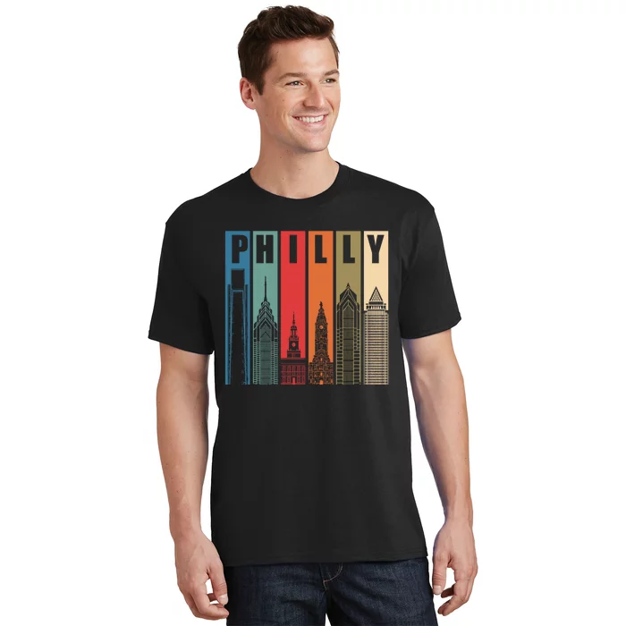 Retro Vintage Philadelphia Skyline T-Shirt