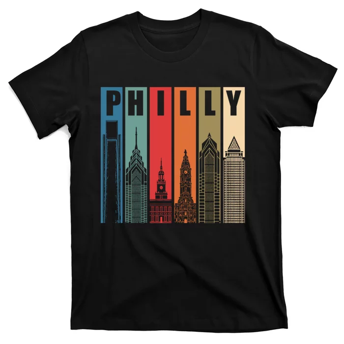 Retro Vintage Philadelphia Skyline T-Shirt