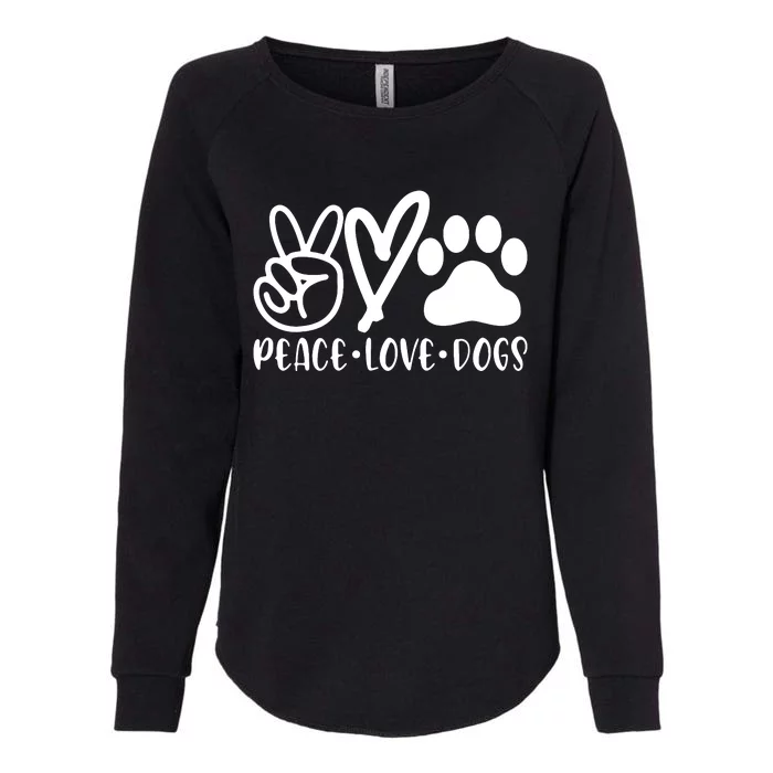 Retro Vintage Peace Love Dog Funny Dog Lover Gifts Womens California Wash Sweatshirt