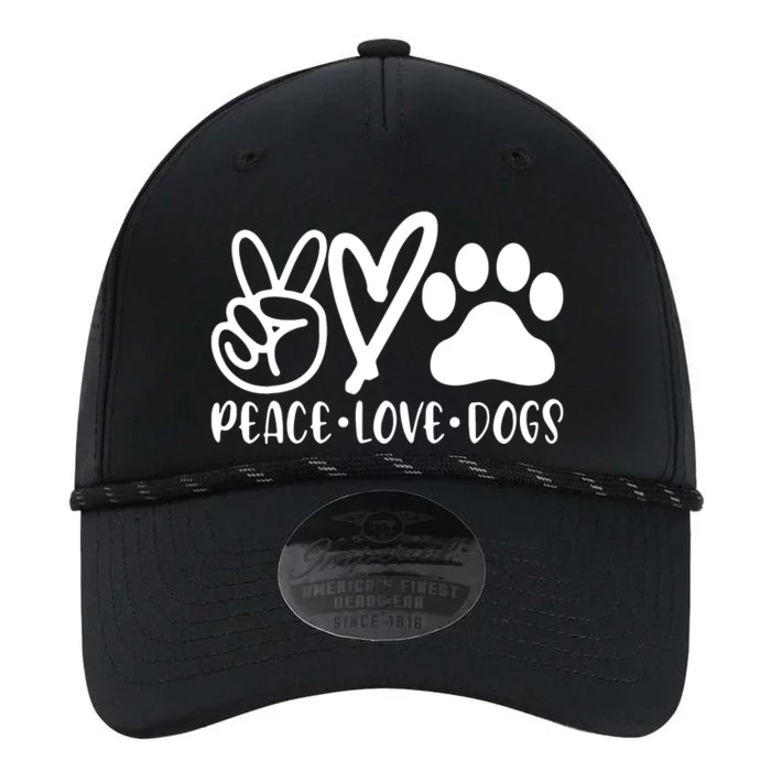 Retro Vintage Peace Love Dog Funny Dog Lover Gifts Performance The Dyno Cap