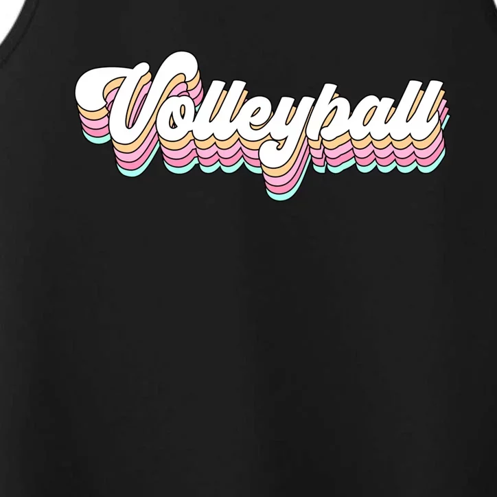 Retro Volleyball Pastel Aesthetic For Teen Gift Performance Tank