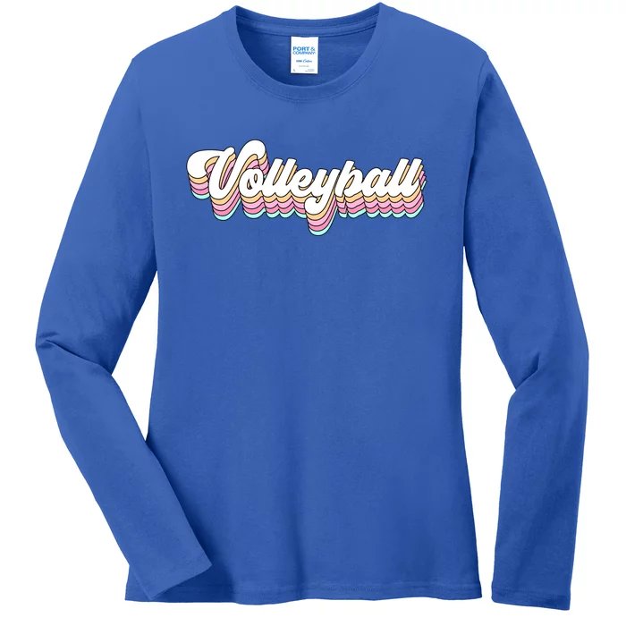 Retro Volleyball Pastel Aesthetic For Teen Gift Ladies Long Sleeve Shirt