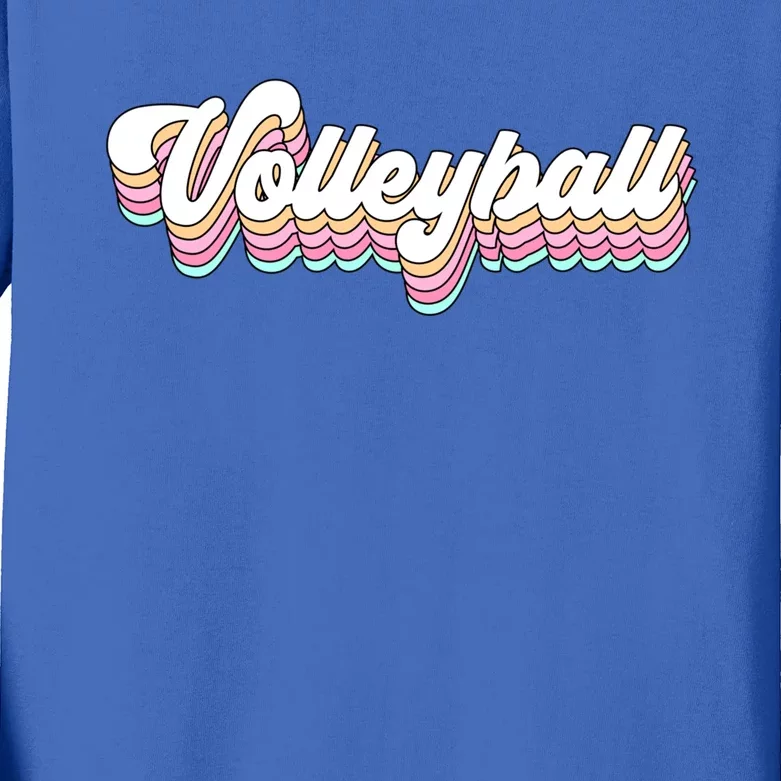 Retro Volleyball Pastel Aesthetic For Teen Gift Kids Long Sleeve Shirt